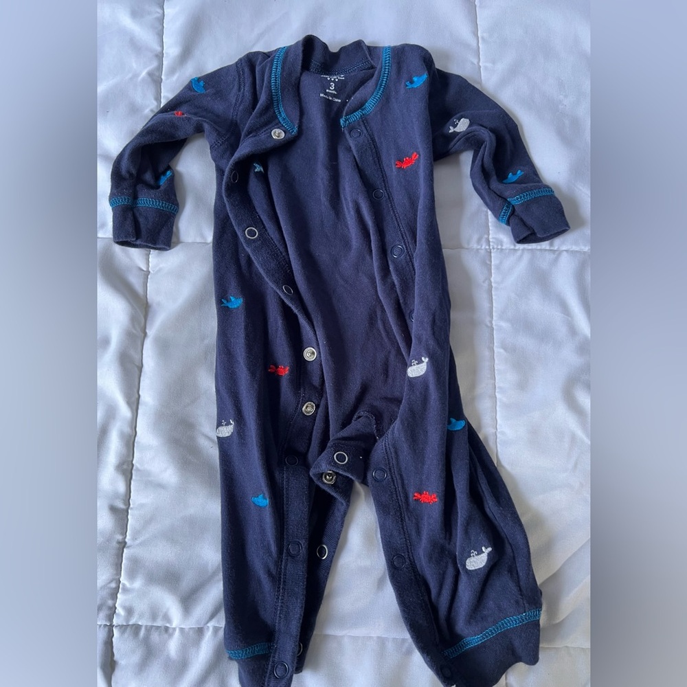 Carters Boys One Piece Cotton long sleeve pajamas